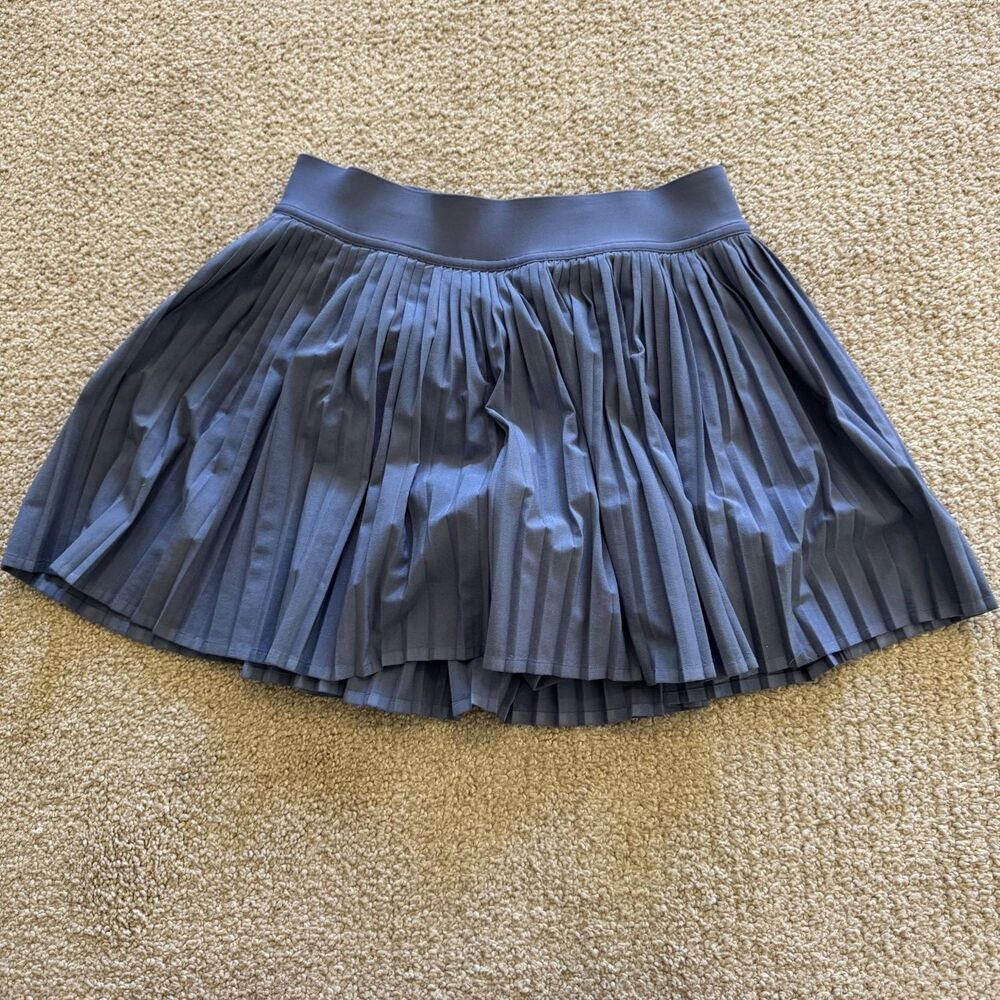 Lululemon Varsity Pleated Tennis Skirt Womens Size 4 Blue Built In Short Pockets